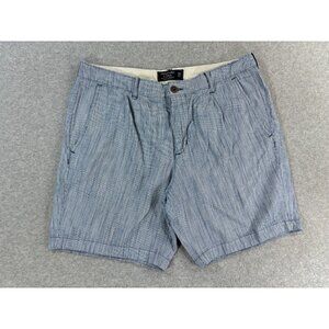 Abercrombie & Fitch Railroad Cotton Blend Chino‎ Shorts (Men's 33) Blue - 7"